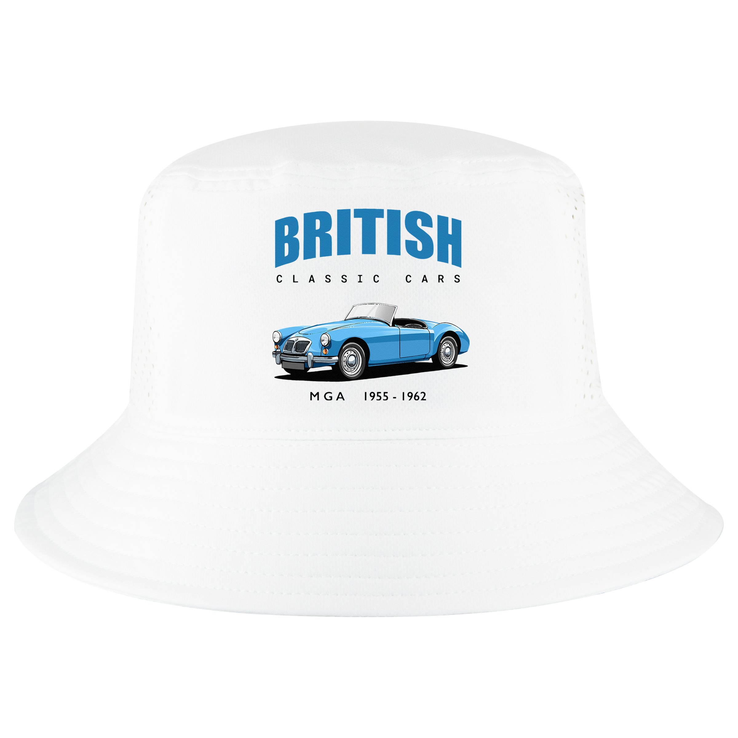 British Classic Sports Cars MG MGA Cool Comfort Performance Bucket Hat