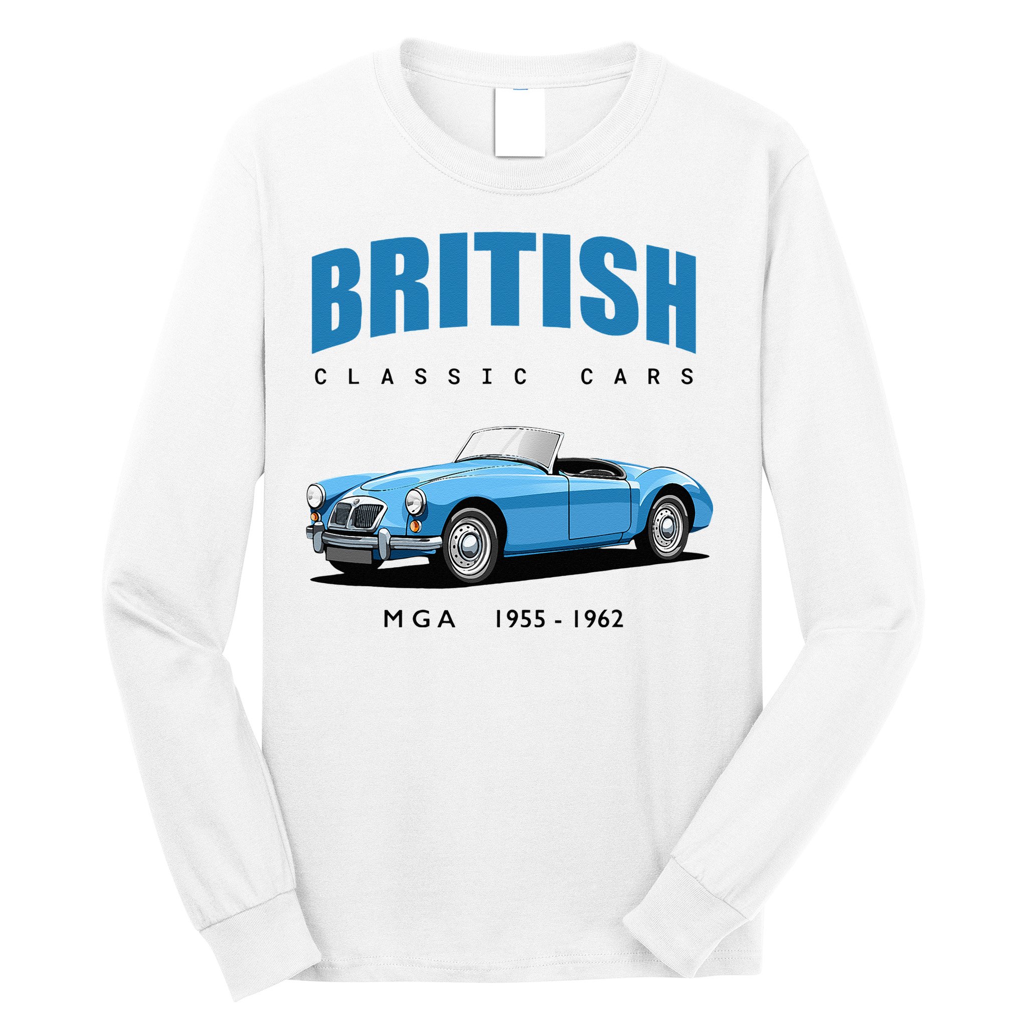British Classic Sports Cars MG MGA Long Sleeve Shirt