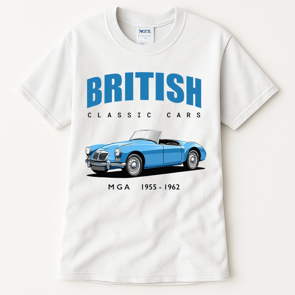 British Classic Sports Cars MG MGA Tall T-Shirt