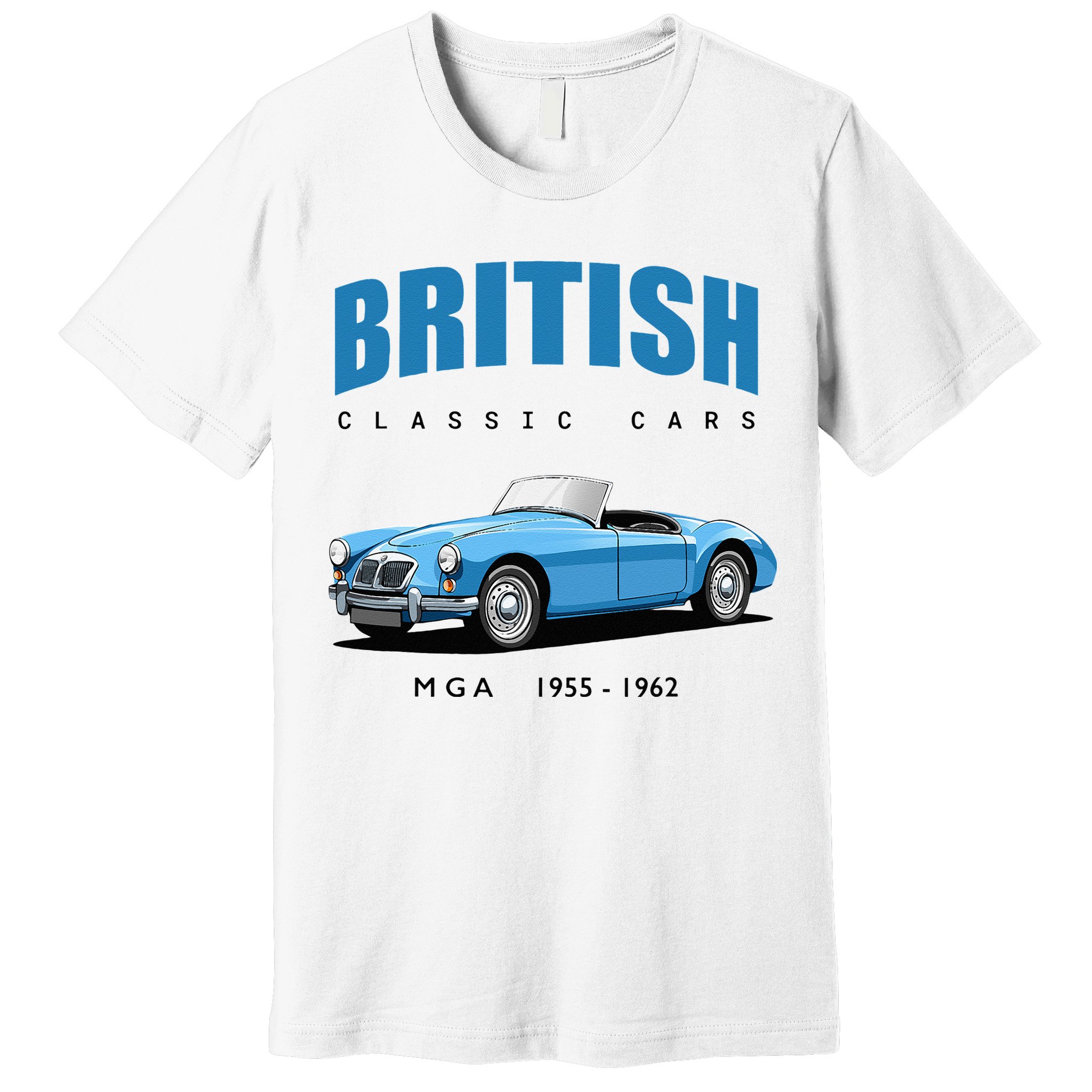 British Classic Sports Cars MG MGA Premium T-Shirt