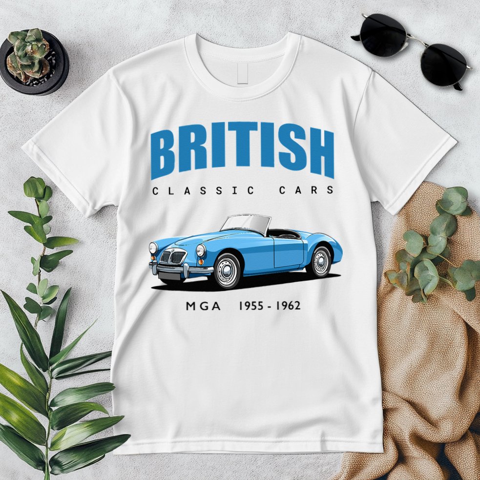 British Classic Sports Cars MG MGA Premium T-Shirt