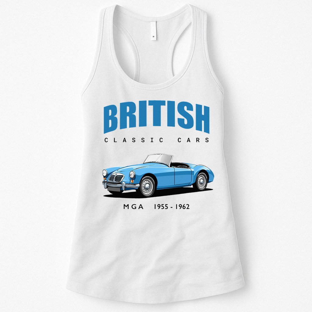 British Classic Sports Cars MG MGA Womens Tank Top