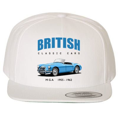British Classic Sports Cars MG MGA Wool Snapback Cap