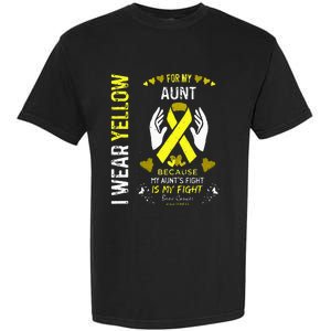 Bone Cancer Survivor Support I Wear Yellow For My Aunt Garment-Dyed Heavyweight T-Shirt