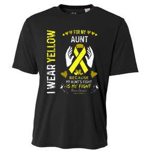 Bone Cancer Survivor Support I Wear Yellow For My Aunt Cooling Performance Crew T-Shirt