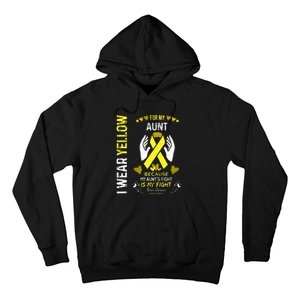 Bone Cancer Survivor Support I Wear Yellow For My Aunt Hoodie