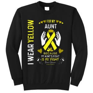 Bone Cancer Survivor Support I Wear Yellow For My Aunt Sweatshirt