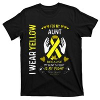 Bone Cancer Survivor Support I Wear Yellow For My Aunt T-Shirt