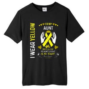 Bone Cancer Survivor Support I Wear Yellow For My Aunt Tall Fusion ChromaSoft Performance T-Shirt