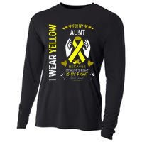 Bone Cancer Survivor Support I Wear Yellow For My Aunt Cooling Performance Long Sleeve Crew