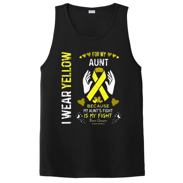 Bone Cancer Survivor Support I Wear Yellow For My Aunt PosiCharge Competitor Tank