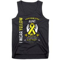 Bone Cancer Survivor Support I Wear Yellow For My Aunt Tank Top