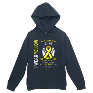 Bone Cancer Survivor Support I Wear Yellow For My Aunt Urban Pullover Hoodie