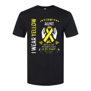 Bone Cancer Survivor Support I Wear Yellow For My Aunt Softstyle CVC T-Shirt