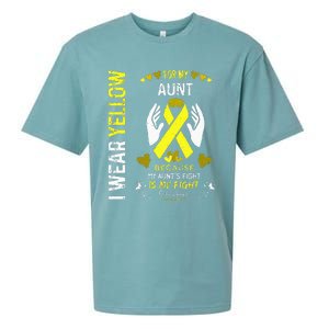 Bone Cancer Survivor Support I Wear Yellow For My Aunt Sueded Cloud Jersey T-Shirt