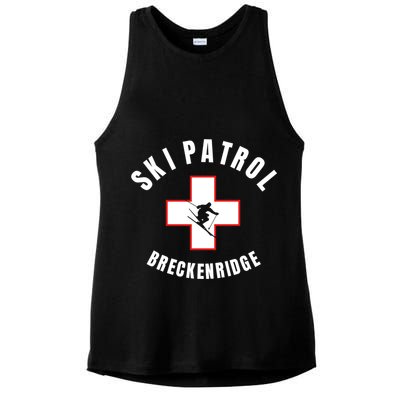 Breckenridge Colorado Ski Patrol Gift Ladies PosiCharge Tri-Blend Wicking Tank