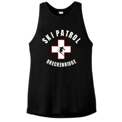 Breckenridge Colorado Ski Patrol Gift Ladies PosiCharge Tri-Blend Wicking Tank