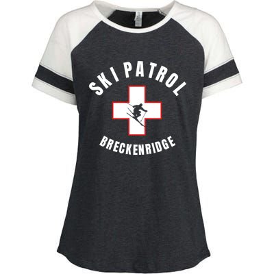 Breckenridge Colorado Ski Patrol Gift Enza Ladies Jersey Colorblock Tee