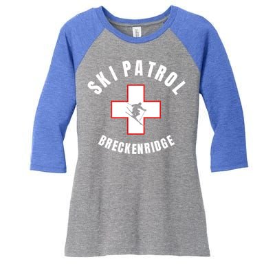 Breckenridge Colorado Ski Patrol Gift Women's Tri-Blend 3/4-Sleeve Raglan Shirt