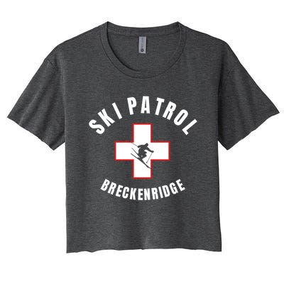 Breckenridge Colorado Ski Patrol Gift Women's Crop Top Tee