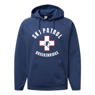 Breckenridge Colorado Ski Patrol Gift Performance Fleece Hoodie