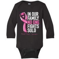 Breast Cancer Support Family Women Breast Cancer Awareness Baby Long Sleeve Bodysuit