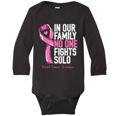 Breast Cancer Support Family Women Breast Cancer Awareness Baby Long Sleeve Bodysuit