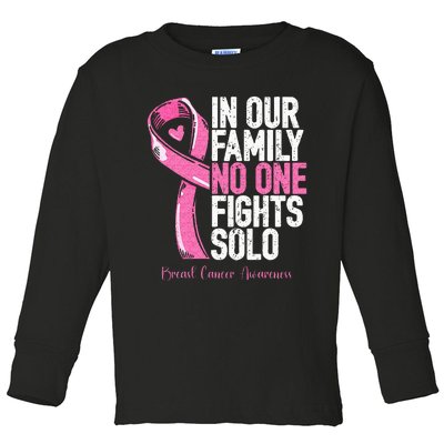 Breast Cancer Support Family Women Breast Cancer Awareness Toddler Long Sleeve Shirt