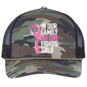 Breast Cancer Support Family Women Breast Cancer Awareness Retro Rope Trucker Hat Cap