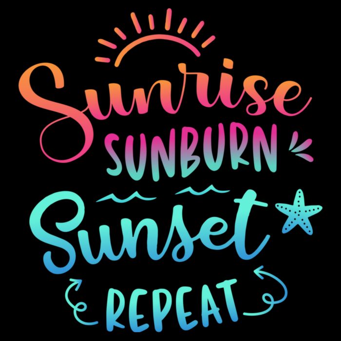 Beach Camping Sunrise Sunburn Sunset Repeat Summer Vacation Apron