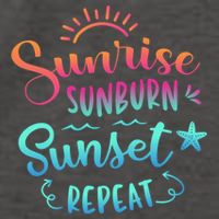 Beach Camping Sunrise Sunburn Sunset Repeat Summer Vacation Vector Backpack