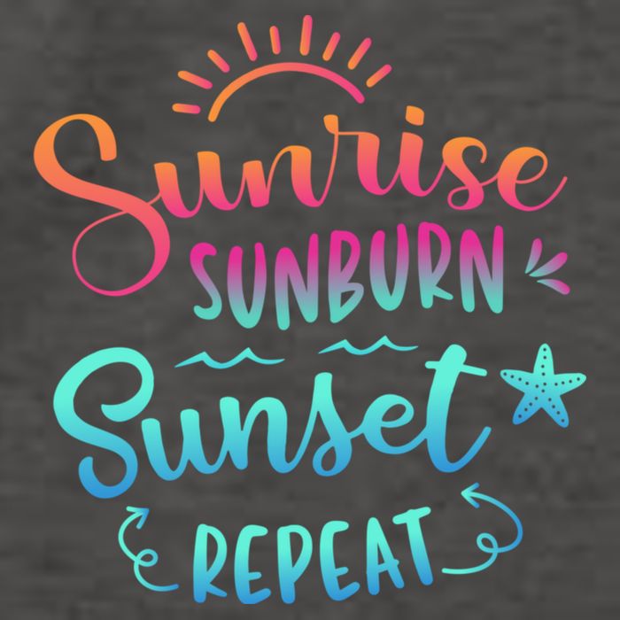 Beach Camping Sunrise Sunburn Sunset Repeat Summer Vacation Vector Backpack