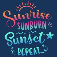 Beach Camping Sunrise Sunburn Sunset Repeat Summer Vacation Infant Baby Jersey Bodysuit