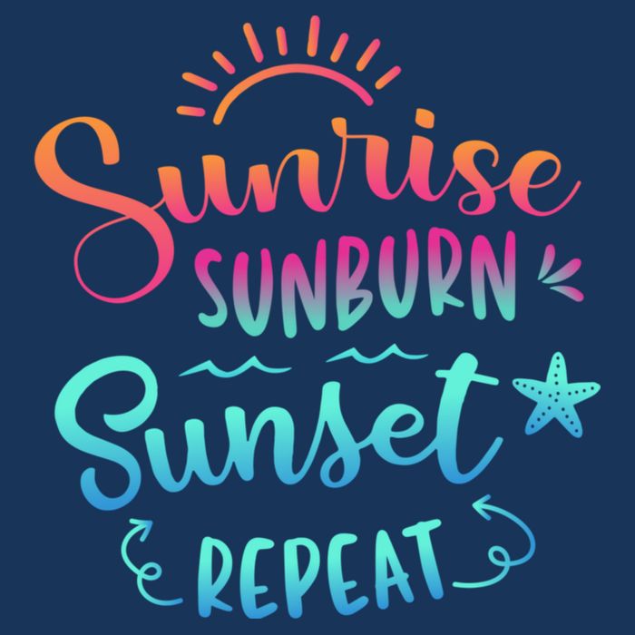 Beach Camping Sunrise Sunburn Sunset Repeat Summer Vacation Infant Baby Jersey Bodysuit