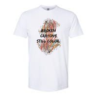 Broken Crayons Still Color Mental Health Awareness Supporter Softstyle CVC T-Shirt