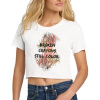 Broken Crayons Still Color Mental Health Awareness Supporter Crop Top