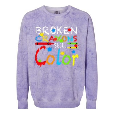 Broken Crayons Still Color Colorblast Crewneck Sweatshirt