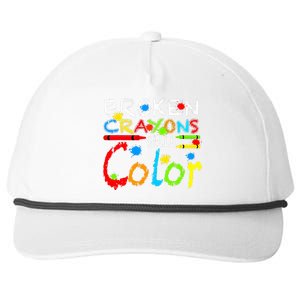 Broken Crayons Still Color Snapback Five-Panel Rope Hat