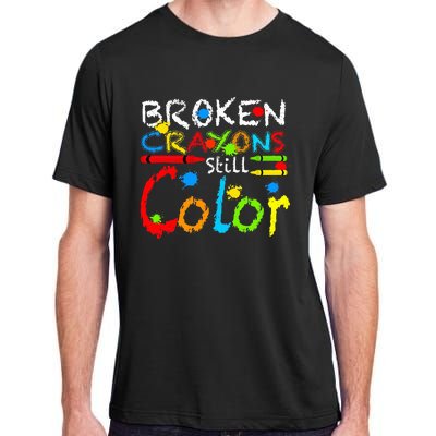 Broken Crayons Still Color Adult ChromaSoft Performance T-Shirt