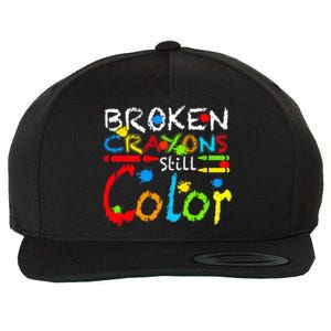 Broken Crayons Still Color Wool Snapback Cap