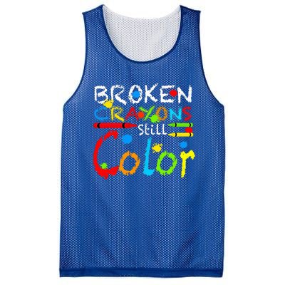 Broken Crayons Still Color Mesh Reversible Basketball Jersey Tank