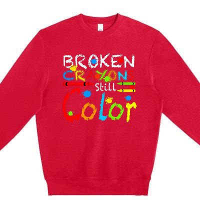 Broken Crayons Still Color Premium Crewneck Sweatshirt