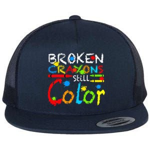 Broken Crayons Still Color Flat Bill Trucker Hat