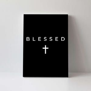 Blessed Cross Subtle Christian Minimalist Religious Faith Canvas