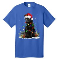 Black Cat Santa Christmas Family Matching Pajamas Xmas Tall T-Shirt