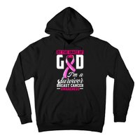 Breast Cancer Survivor Ribbon By The Grace God IM A Survivor Gift Hoodie