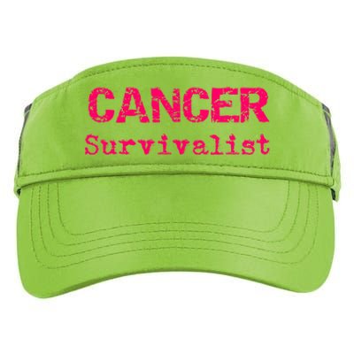 Breast Cancer Survivalist Breast Cancer Survivor Meaningful Gift Adult Drive Performance Visor