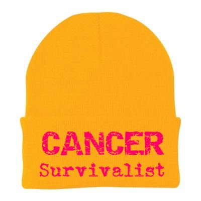 Breast Cancer Survivalist Breast Cancer Survivor Meaningful Gift Knit Cap Winter Beanie