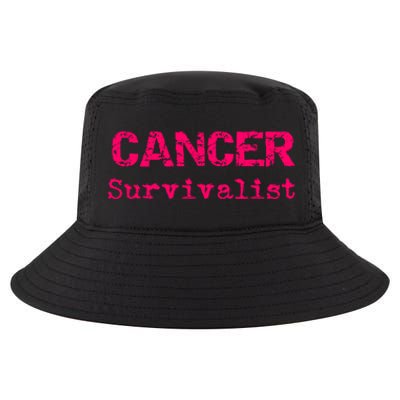 Breast Cancer Survivalist Breast Cancer Survivor Meaningful Gift Cool Comfort Performance Bucket Hat