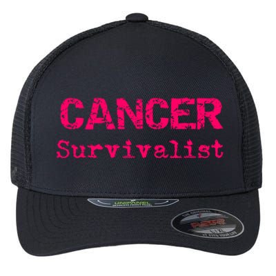 Breast Cancer Survivalist Breast Cancer Survivor Meaningful Gift Flexfit Unipanel Trucker Cap